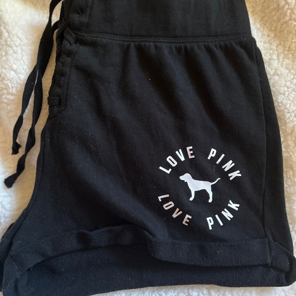 PINK Victoria's Secret Pants - PINK Victoria's Secret Black Athletic Shorts
